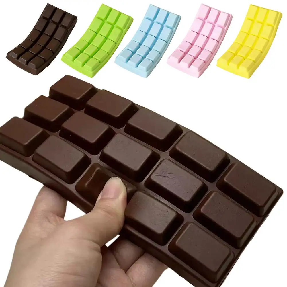 Simulated Chocolate Squishy Slow Rising Squeeze Toy Simulation Food Slow Rebound Chocolate Stress Release Desktop Ornament