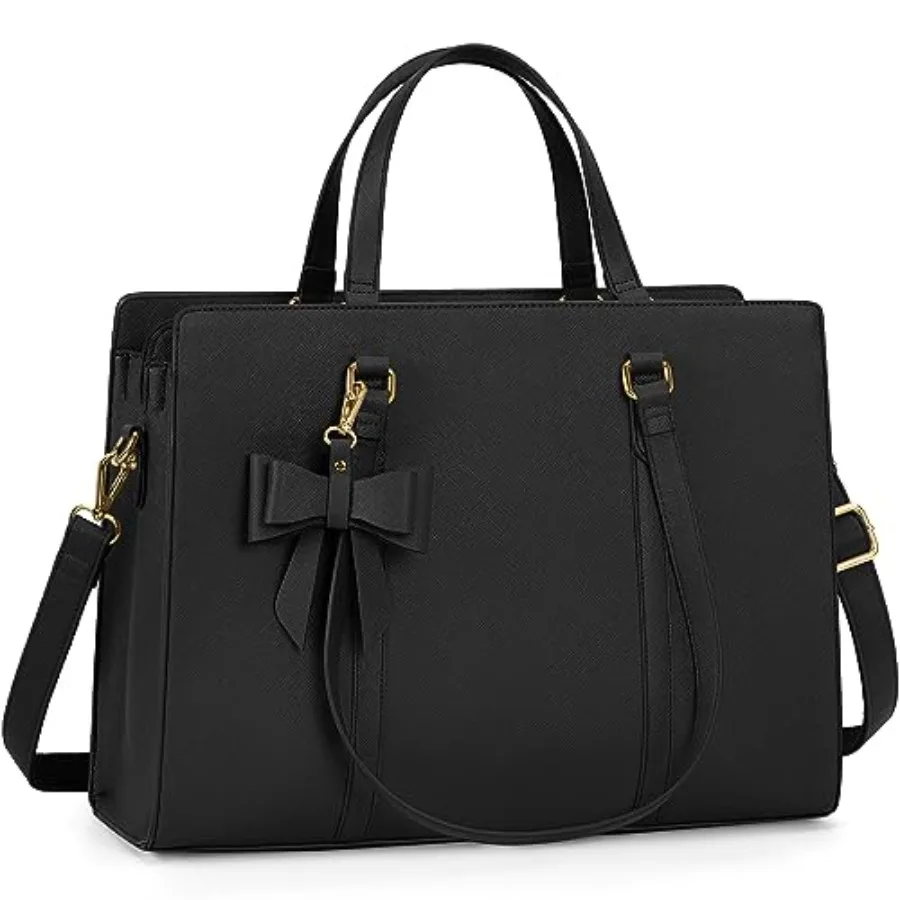 

Laptop Bag for Women 15.6 inch Laptop Tote Bag Waterproof Leather Computer Bag Large Lightweight Briefcase Professional Busines