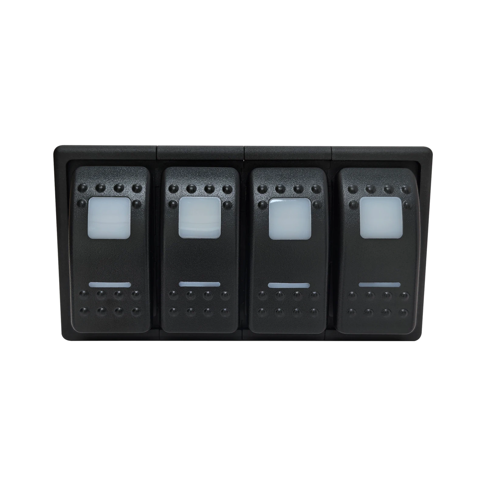 

12 В/24 В светодиодный морской кулисный переключатель, 4 группы, комплект корпуса из АБС-пластика, водонепроницаемый IP66 для автодомов, лодок, кемперов, автофургонов