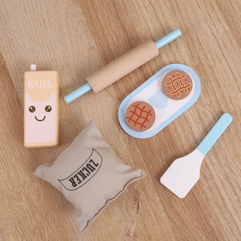 Houten Keuken Doen Alsof Speelgoed Simulatie Houten Voedselmixer Baby Vroeg Leren Educatief Speelgoed