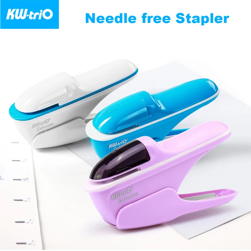 No Nails Stapler Machine Paper Card Notebook File Stapler Single Binding 8 Pieces Of A4 Paper School Supplies Office Accessories