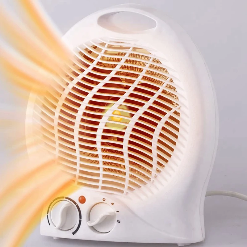 1 PCS 2000W พัดลมเครื่องทําความร้อนไฟฟ้าหม้อน้ําเกลียวขดลวดความร้อนหม้อน้ําสีขาว EU Plug