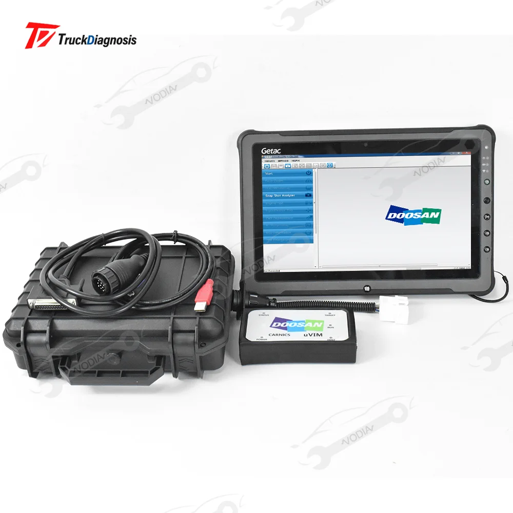 For Doosan uVIM Diagnostic Tool Excavator Forklift Engine fault Scanner detection OBD Interface DDT CARNICS SCR DPF DCU ECU+G2