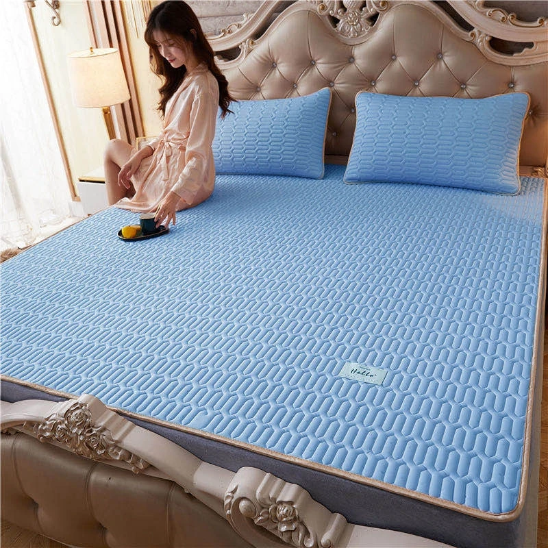 Thai Latex Bed Sheet Set for Summer Cool Mattress Pad Can Be Folded High Qualit Cooling Bed Mat Soft Comfortable Cools Sheets