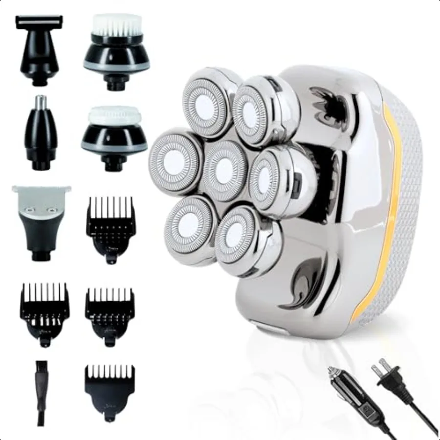 

Head Shaver for Bald Man Cordl Electric Shavers Detachable Heads Shavers for Men Waterproof Mens Razors for Shaving Rechargeabl