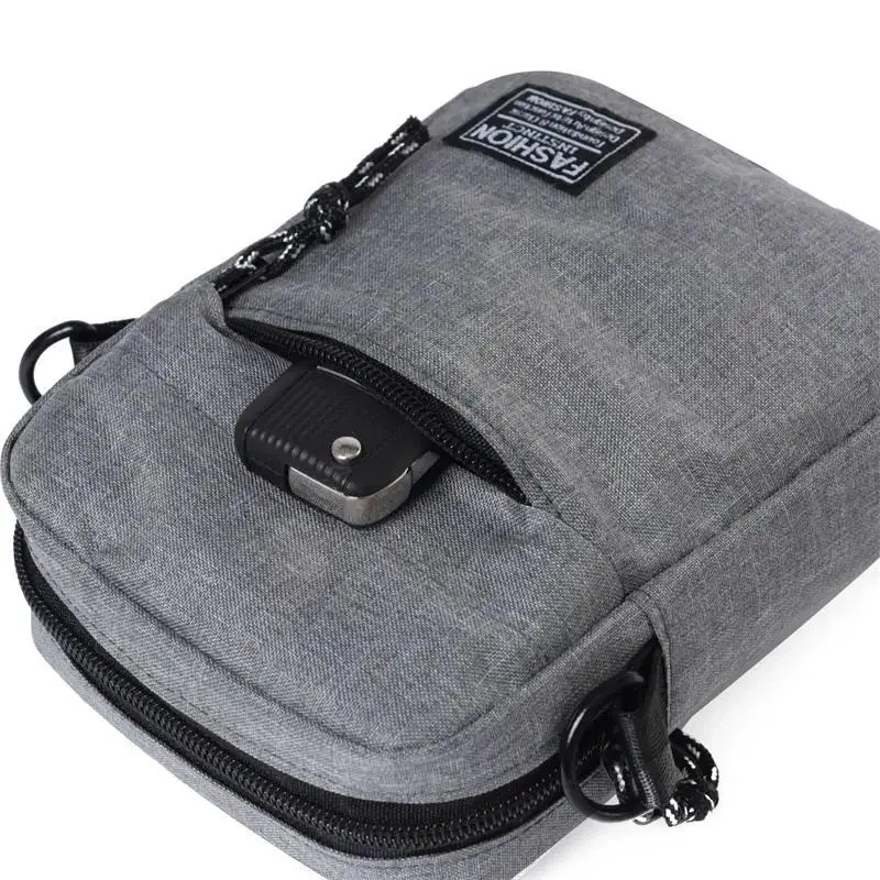 Herrentasche, erhältlich als Umhängetasche oder Crossbody-Tasche, geeignet für den täglichen Gebrauch während der Schule. Aus Nylonmaterial gefertigt – Detail 6