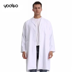 Fleece lined workwea long sleeve men women autumn winter physician clothing lab coat button medical doctor blouse warm coat