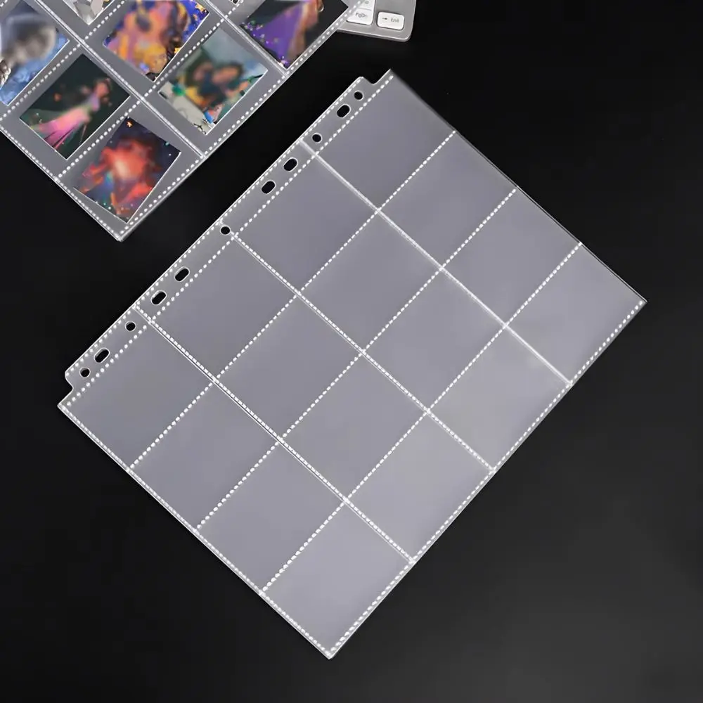 40/60pcs Loose-leaf 16 Grid Card Holder Pages Clear Plastic 9-Hole Sheets for Trading Cards Photos Collectibles Storage YMY - view 5