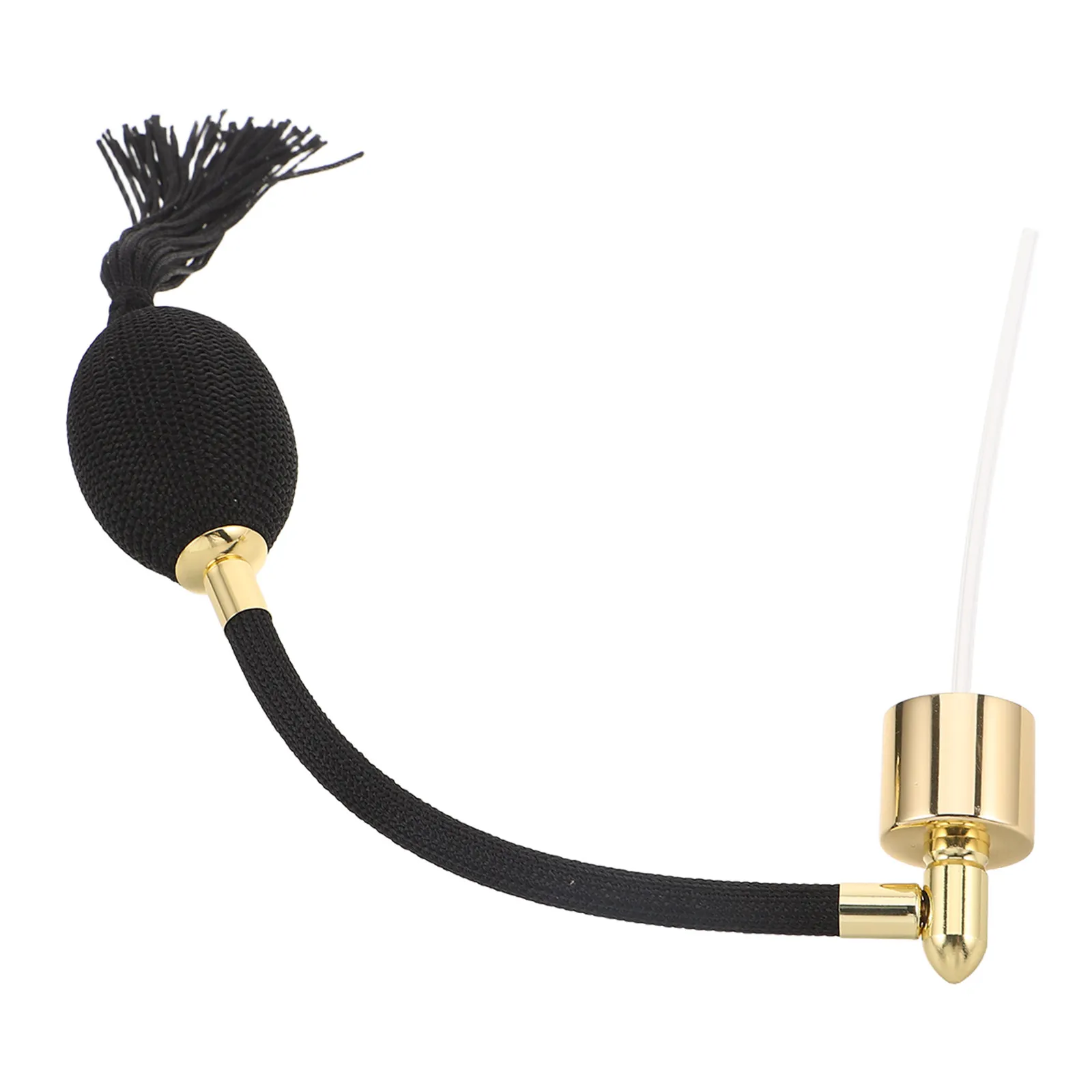 Perfume Bottle Spray Tassel Airbag Spray Head 18Mm Glass Cap Fine Mist Sprayer Replacement Nozzle for Aromatherapy Black Golden