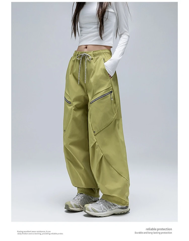 Unisex Wasserdichte Cargohose – Wandelbarer Straight/Jogger-Schnitt, 3D-Schnitt Reflektierende Reißverschlusstaschen, Urban & Leichte Outdoor-Bekleidung – Detail 13