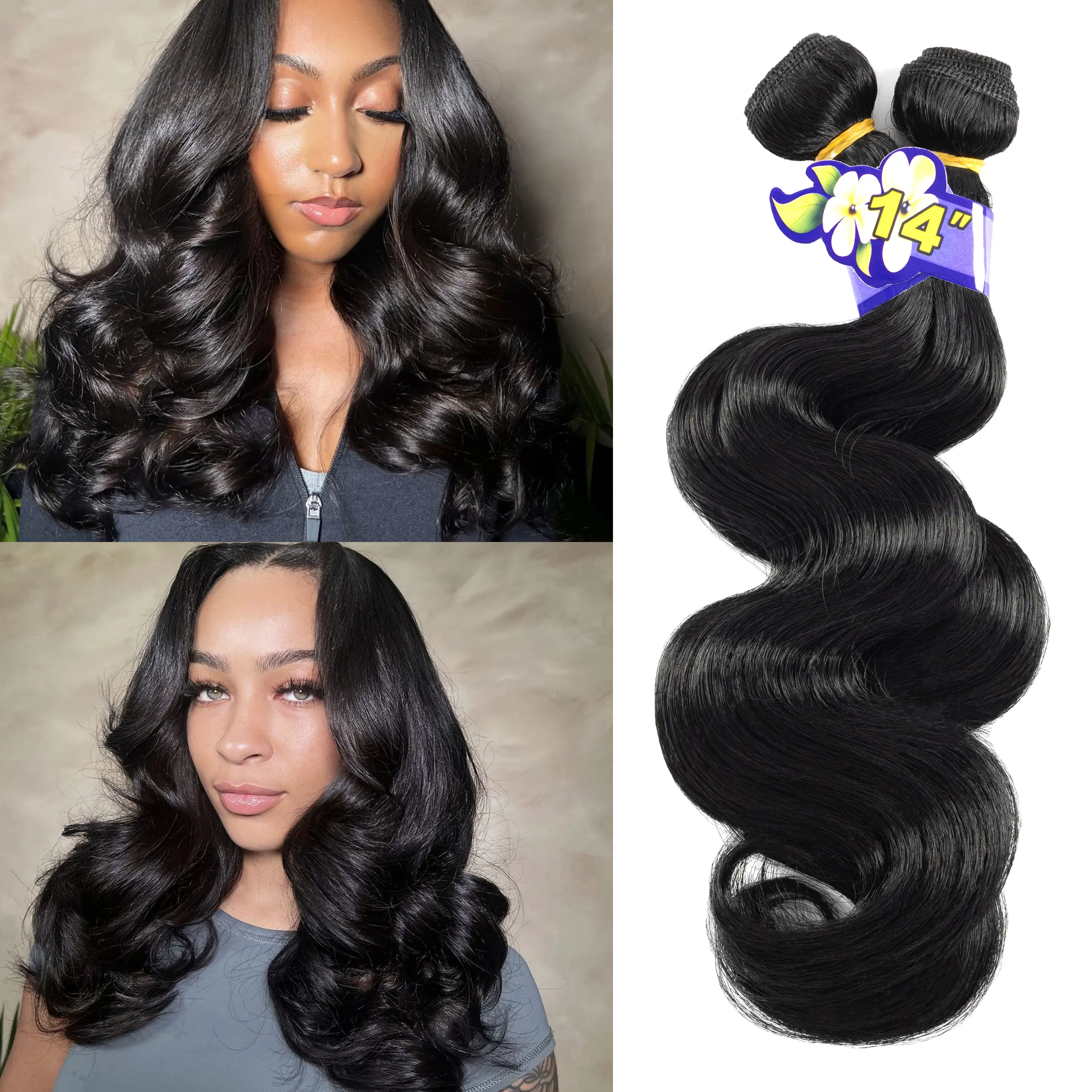 

Синтетические волосы ANNA, объемные, волнистые, 10-14 дюймов*2, пучки для плетения, кудрявые волосы для бохо-косичек