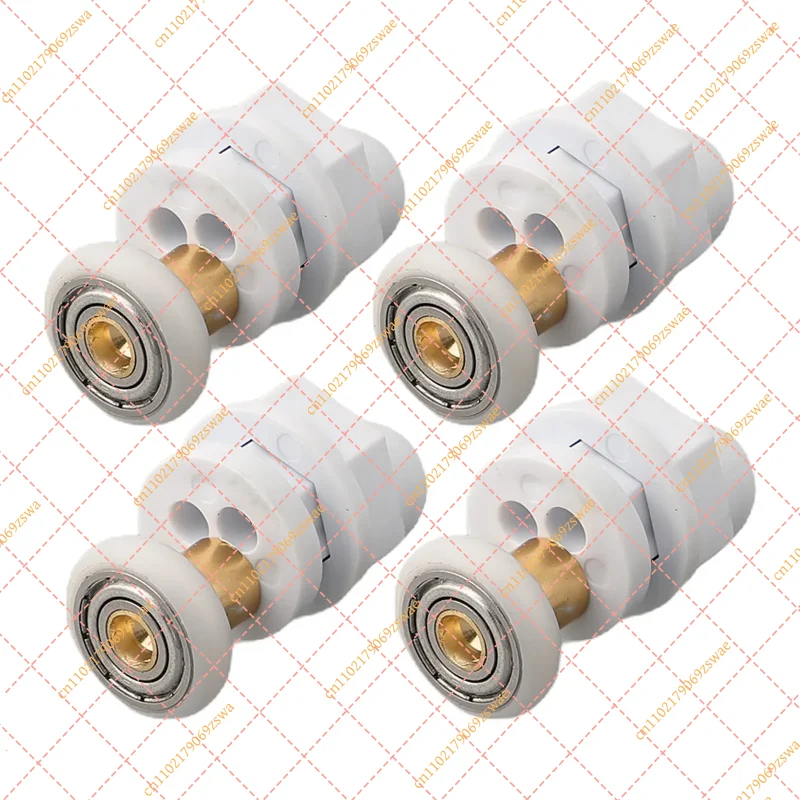 4 Pack Shower Door Rollers, 19/23/25/27/29mm Sliding Glass Door Replacement Wheels
