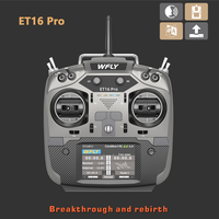 WFLY ET16 Pro ET16Pro RC Transmitter Full Metal Hall Sensor Gimbals ELRS Dual Built-in RF Modules 500mW Max Power15W Fast Charge