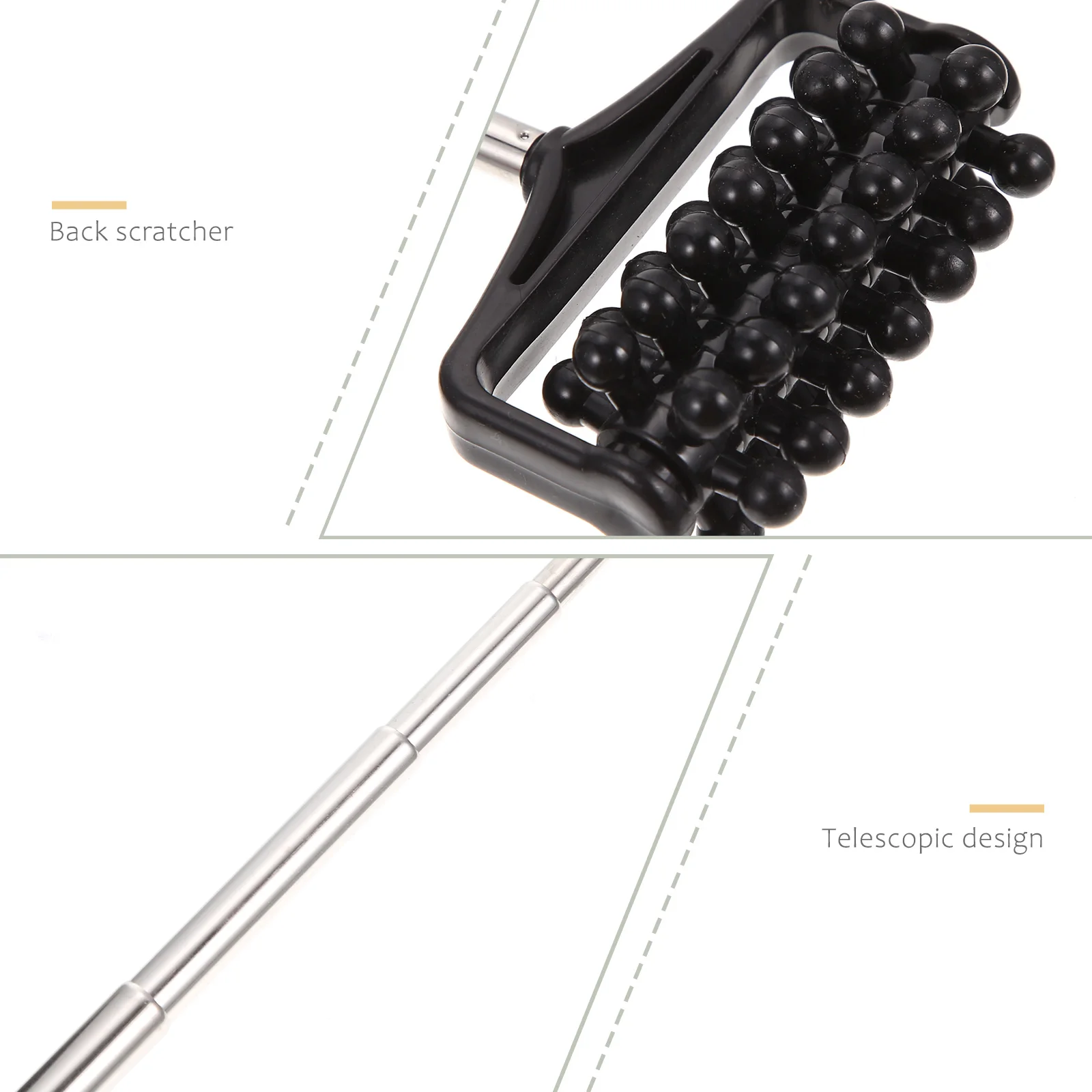 

3 Pcs Small Back Scratcher Body Massager Telescoping Rolling Wheel Hand Roller Retractable Scraper Tools Telescopic Scratching