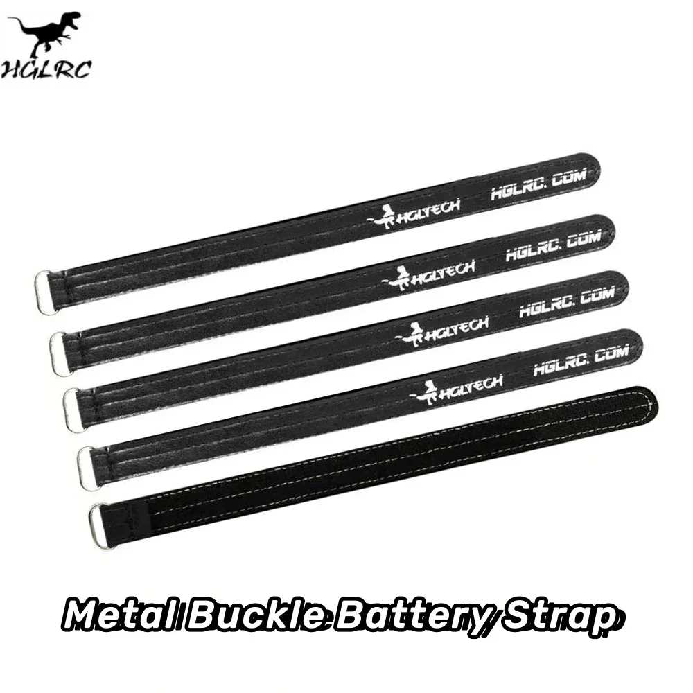 5PCS HGLRC Metal Buckle Battery Strap 200mm 250mm for RC FPV Racing Freestyle Long Range Drones 4S 6S Lipo Batteries