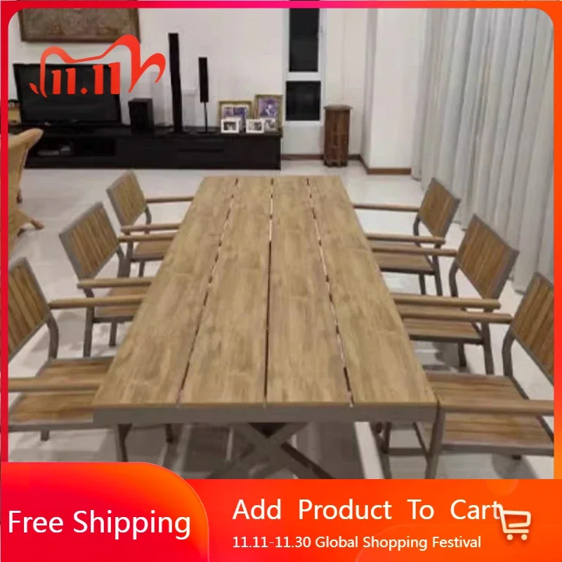 

Garden Metal Outdoor Tables Minimalist Modern Armchair Commercial Outdoor Tables Courtyard Patio Jardin Mobiliario Furniture