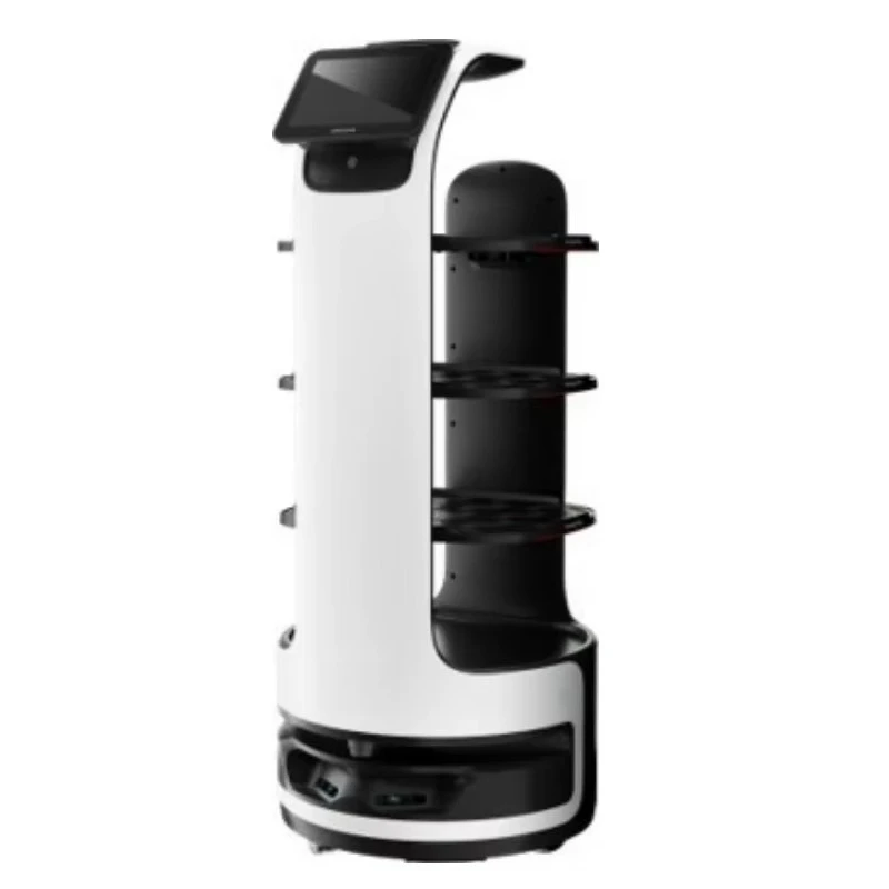 Custom Hotel Catering Food Delivery Robot Smart Autonomous Navigation Serving Robot Multi-layer Tray Obstacle Avoidance Robot