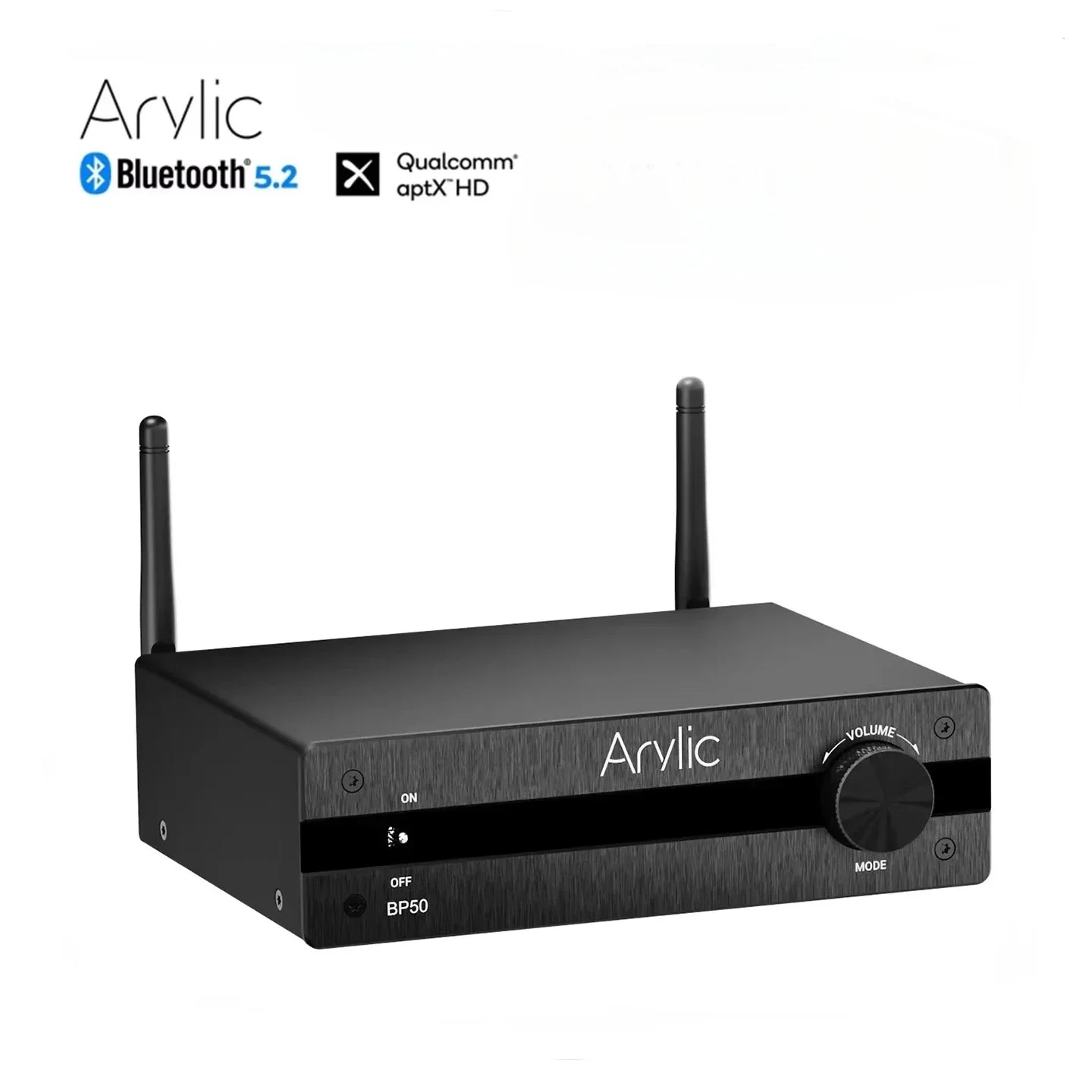 Arylic-receptor de preamplificador de Audio BP50, amplificador integrado con Bluetooth, aptx, HD, 2,1 canales, Mini Clase D, par