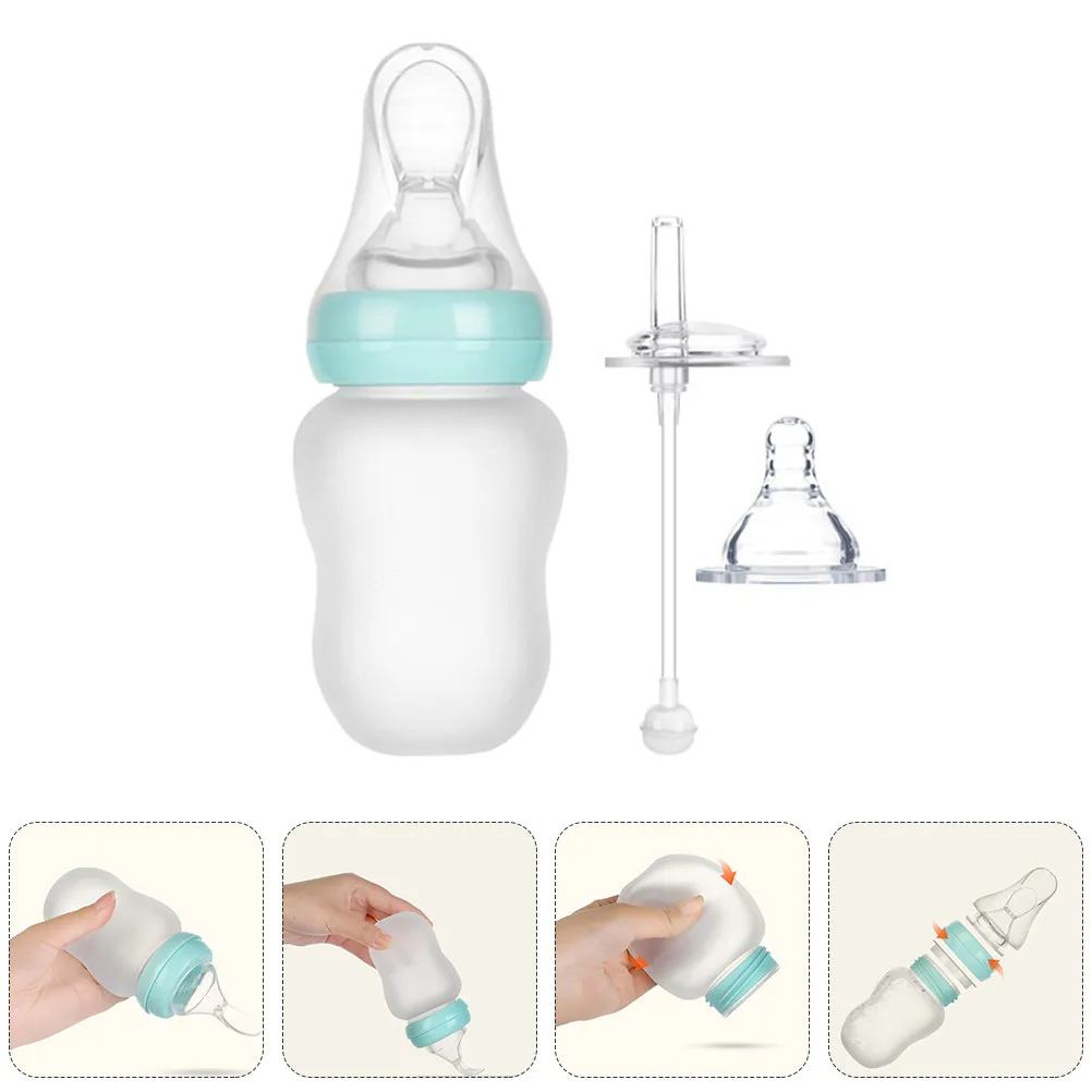 

Многофункциональная силиконовая бутылочка для кормления младенцев из безопасного полипропилена, герметичная, легко собирается, для кормления молоком младенцев и малышей