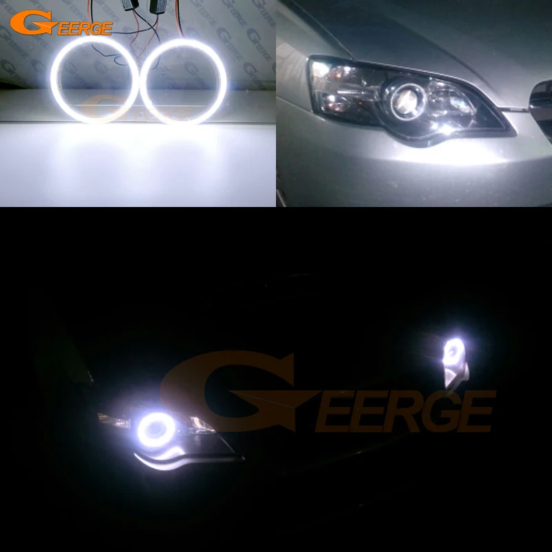 

For Subaru Legacy Outback Liberty B4 BL BP BM BR Day Light Excellent Ultra Bright COB Led Angel Eyes Kit Halo Rings