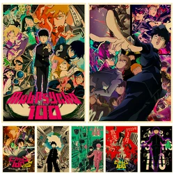 Japan Anime Posters Mob Psycho 100 Poster Wall Vintage Kraft Paper Home Living Room Wall Stickers Art Painting No Frame