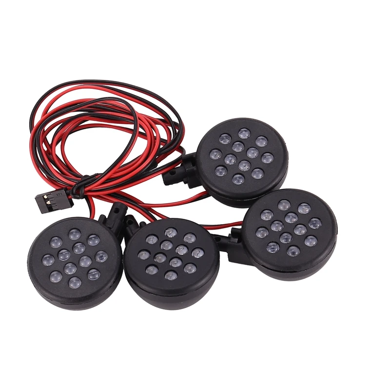 Practical 4 LED Lights Receiver Kit Plastic Shell Lotus Headlights for 1/5 HPI BAJA Rovan King Motor 5B RC Car Parts Accessories