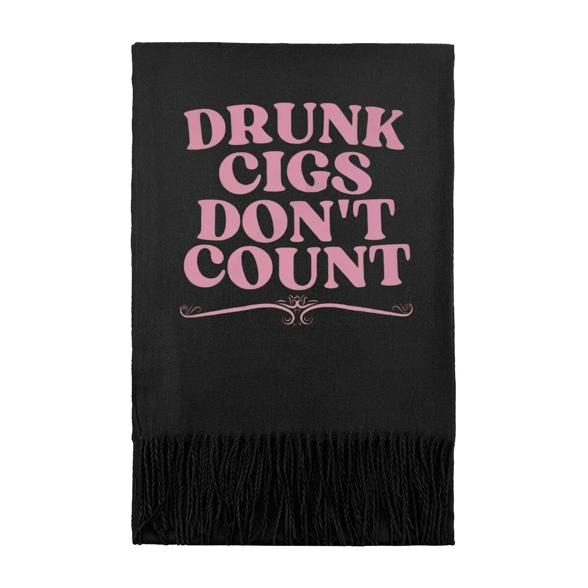

Длинный шарф с текстурой премиум-класса Drunk Cigs Don't Count, теплый унисекс
