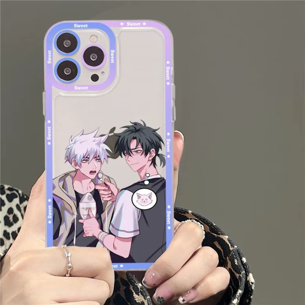 Anime Link Click Time Agent Phone Case For iPhone 15 11 12 13 14 Mini Pro Max XR X XS TPU Clear Case