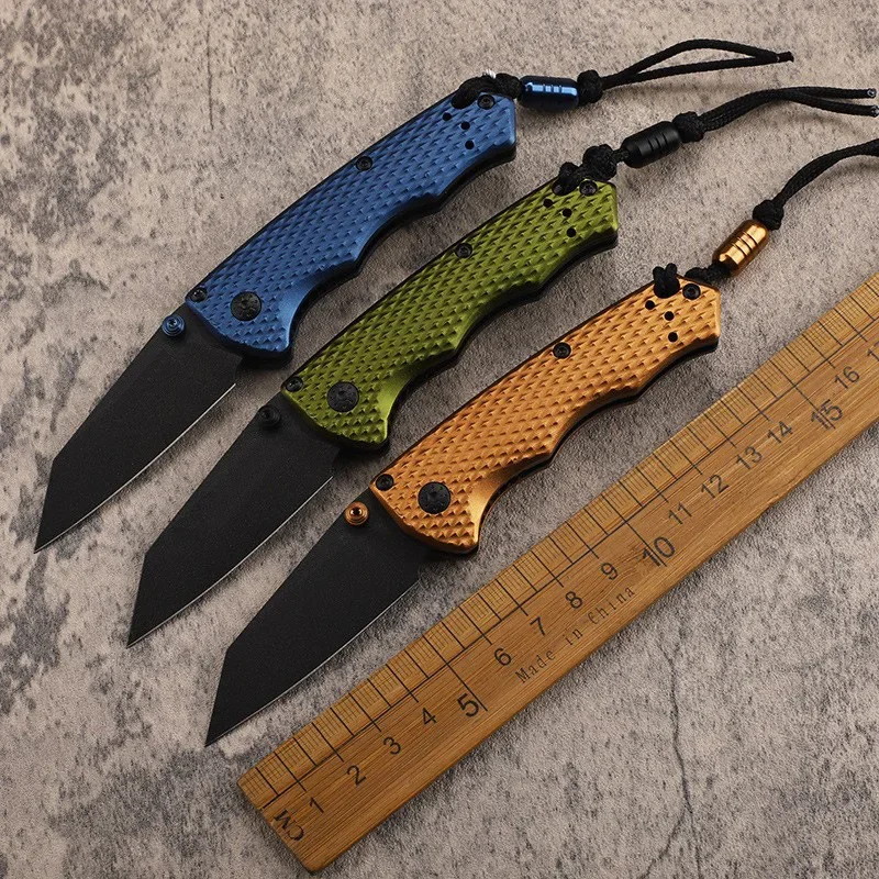 New Aluminum Alloy Handle Outdoor Camping Fishing Portable Folding Mini Compact Pocket Utility Knife