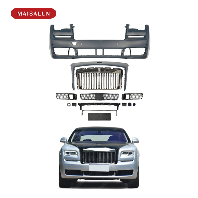 PP Front Bumper With Grille Facelift Body Kit 2nd‑Generation 2015‑2018 Upgrade To 2020 VersionCar Partsold‑to‑new Upgrade