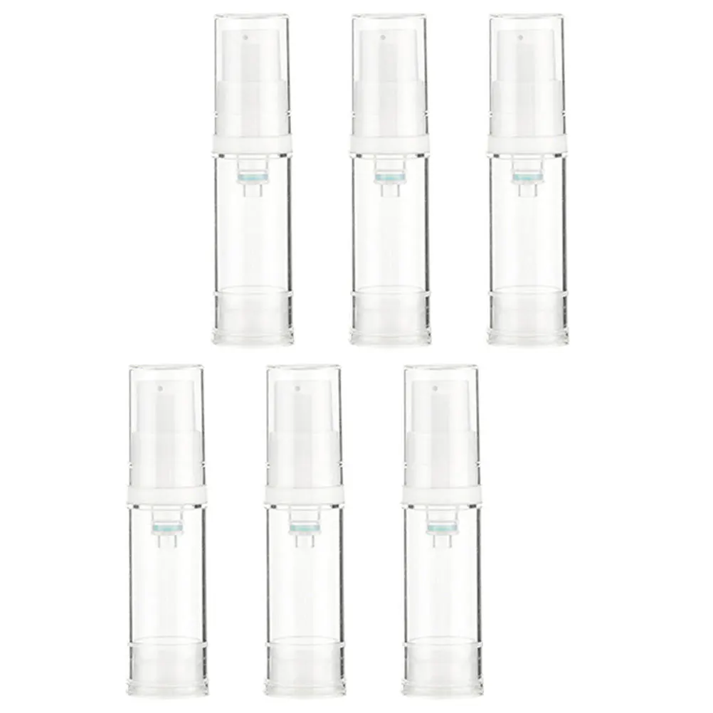 6Pcs Empty Foundation Bottles with Pump Travel Size Containers for Skincare Essence Refillable Jars Lightweight