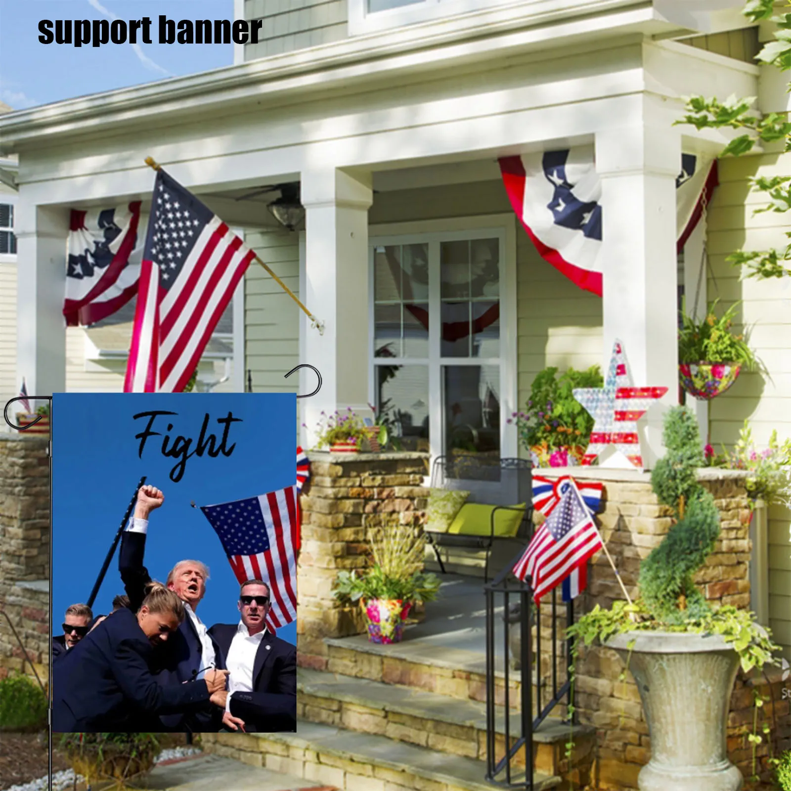 30x45cm Banner Trump Support Banner Us Campaign Decoration Banner Home Courtyard Decoration Garden Banner Vertical Outdoor Flag