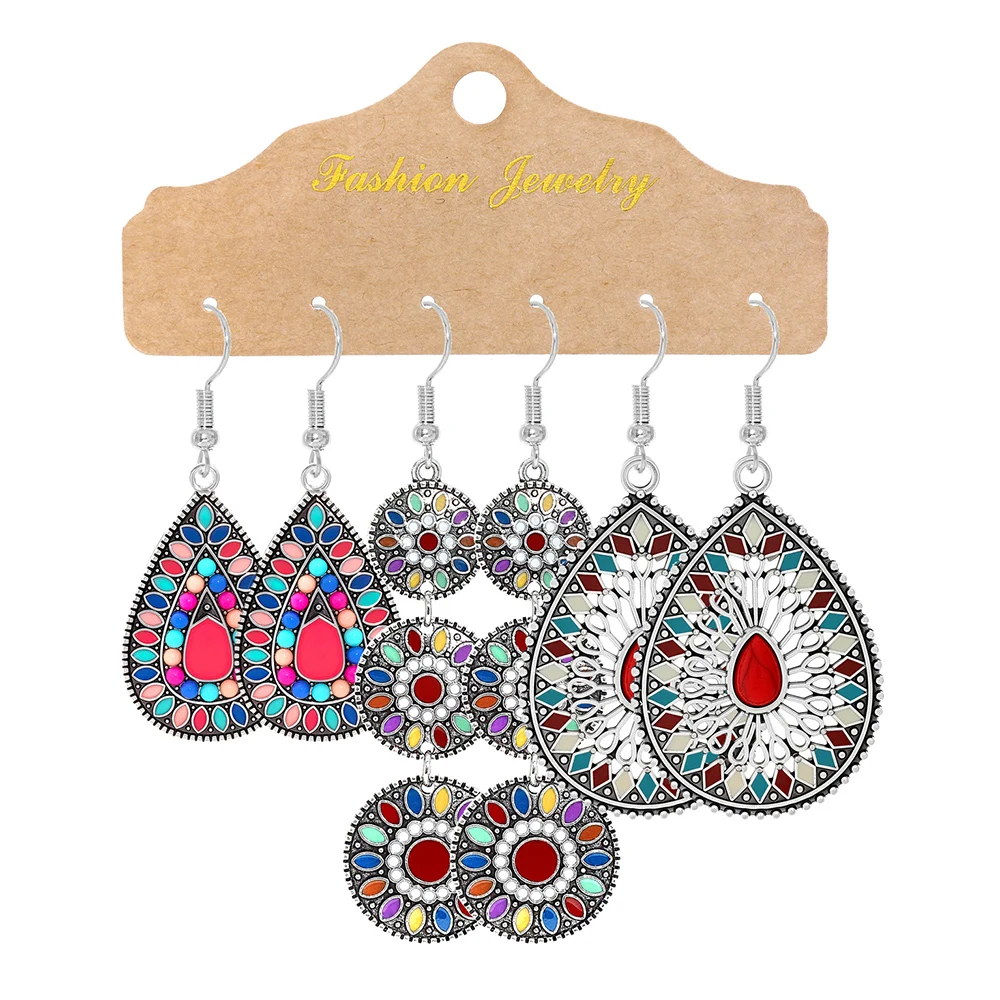 Boho Style Multi-Style Women\'s Earrings Geometric Shape Dangle Ear Jewelry Match Various Party Decor Gifts