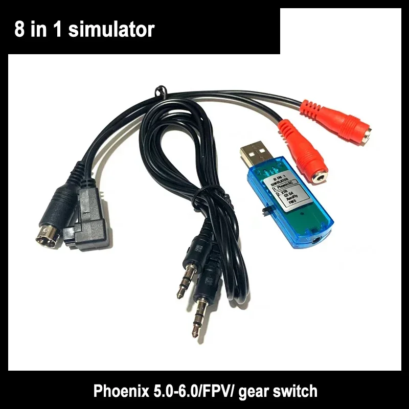 

8 in1 8-In-1 Usb Flight Simulator Computer Flight Simulator Is Applicable To Xtr5 Fms G3 G4 Fpv Aircraft Helicopter Controller