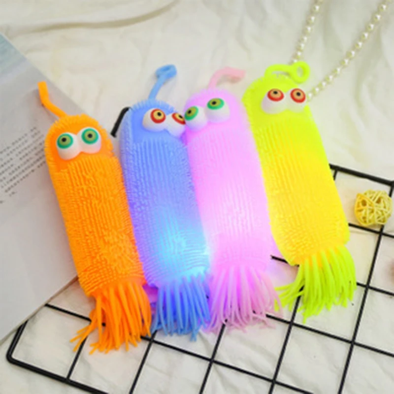 -Worms Luminous Caterpillars Toys Light Up Octopus Balls Air-Filled Sensory Toy Christmas Stocking Party Decoration Gift-*/