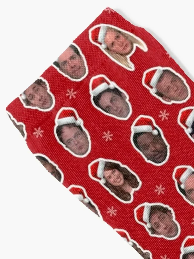 The Office Christmas Party Character Motif Print - Christmas 2021 Cast Funny Quotes Meme Fan Art Joke Gift Present Decorat Socks