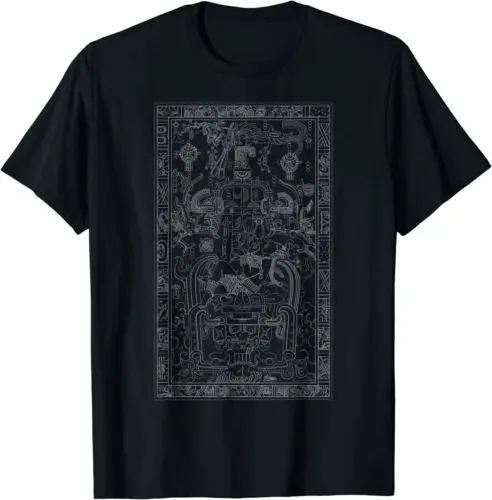  Mayan Sarcophagus Art Ancient Astronaut History Mesoamerica T-Shirt