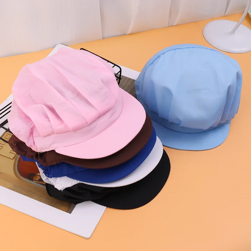 Hat Kitchen Cooking Chef Cap Food Service Hair Nets Chic Work Accessories Women Bandage Adjustable Cap Solid