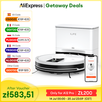 ILIFE A12 Pro Robot Vacuum and Mop Combo,LIDAR Navigation, self collection dust, 3000Pa suction, app/remote control