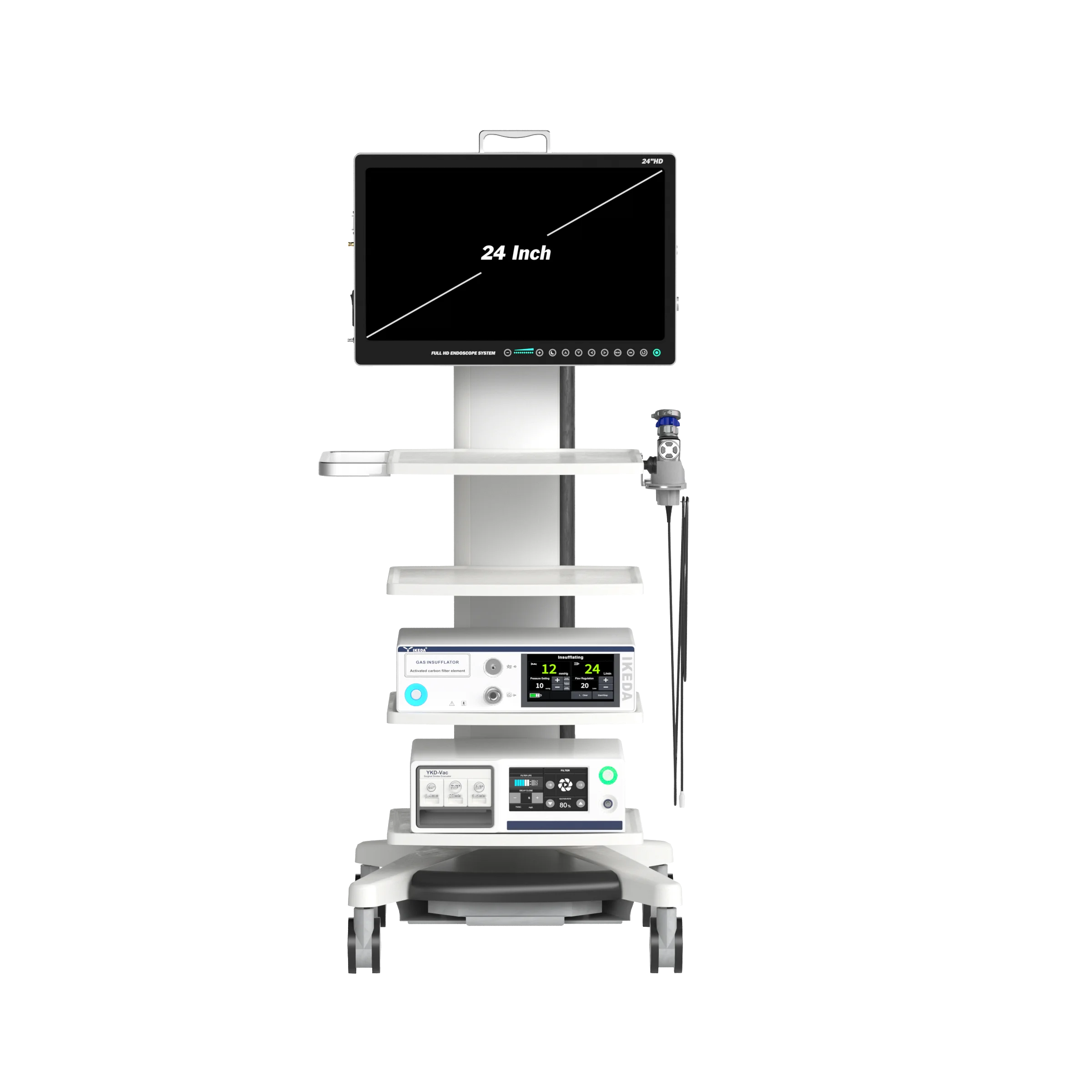 YKD-2100 Trolleys for Medical Equipment Machines Hospital Castors drawers endoscopy Cart Medical