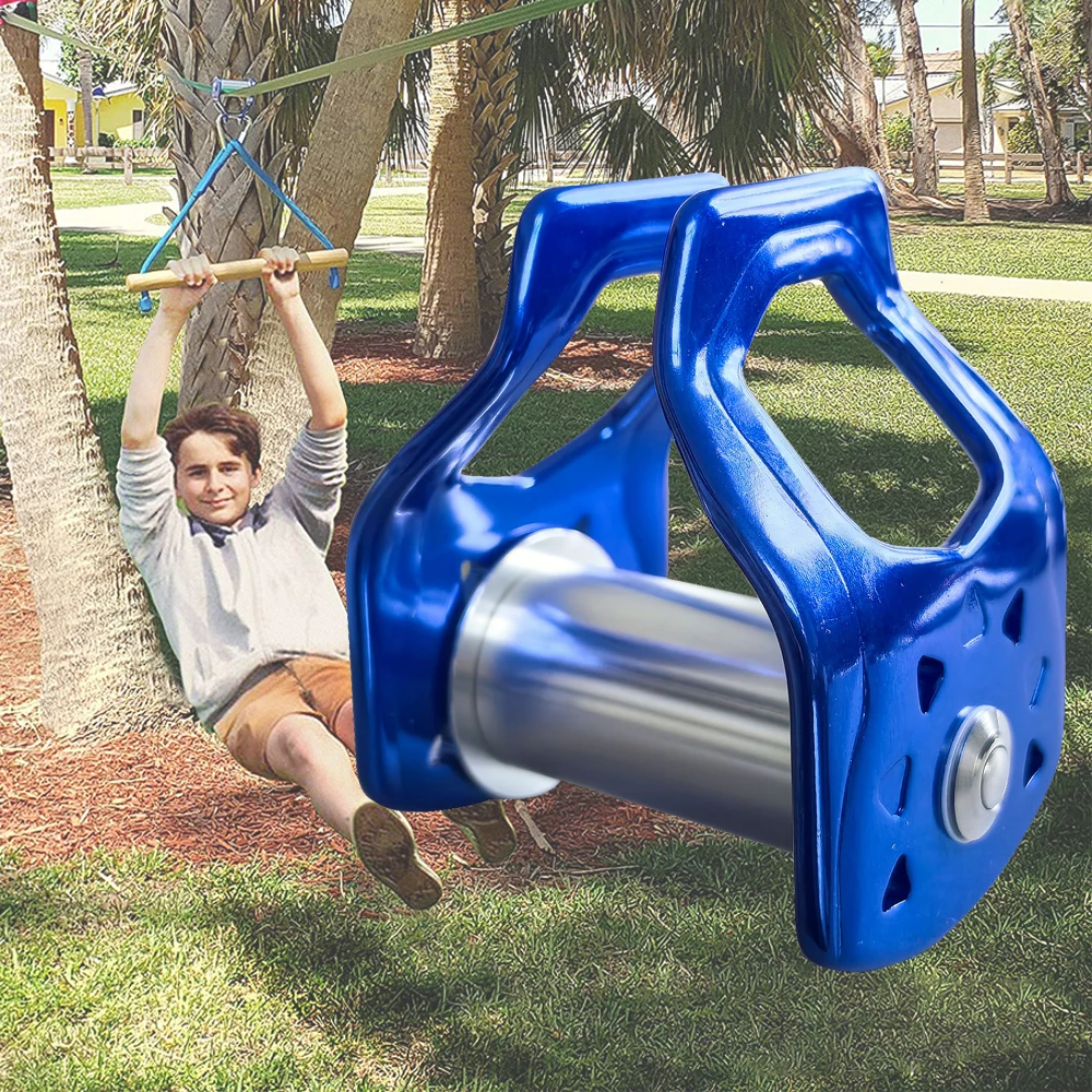 

LIGHTEN UP Outdoor Slider Slackline Pulley Replacement Backyard Zipline Sliding Slacklines Pulley for Home, Parks, Lawn Enduring