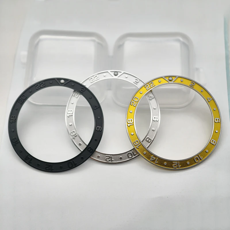 

38mm Curved Aluminium Bezel Insert Ring Fits For SKX007 SKX009 SUB Watch Case NH35 NH36 Movement Men Watch Refit Accessories