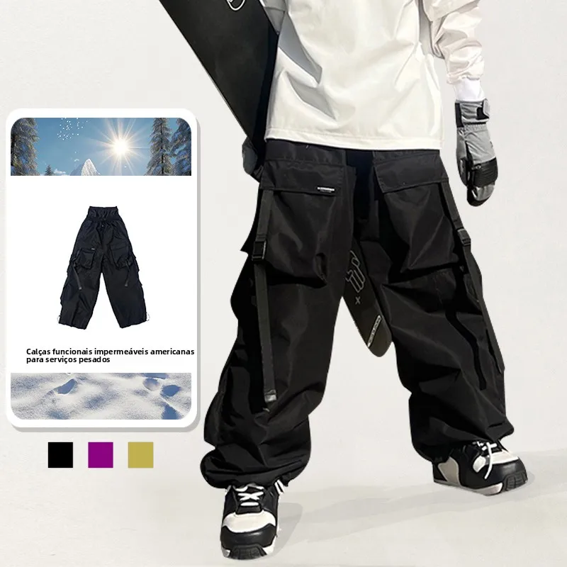 2025-new-american-sle-snowboarding-pants-men's-single-board-waterproof-fce-lined-thi-profional-winter-with-snow-ski