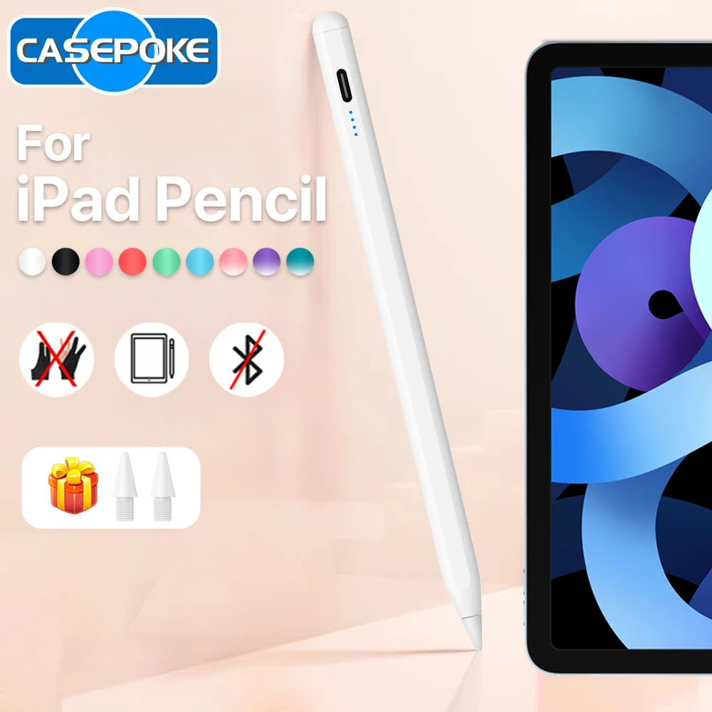 Active Stylus Pen for iPad Pencil Pro Air Mini 2018-2025 with Palm Rejection Tilt Sensitivity High Precision Drawing Writing Pen