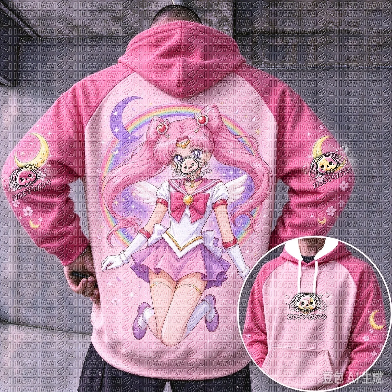 NEW Sailor Moon Usagi Tsukino Rei Hino Main Character Series Anime Hoodie Fashion Street  Unisex AutumnWinter Top FamilyMatching
