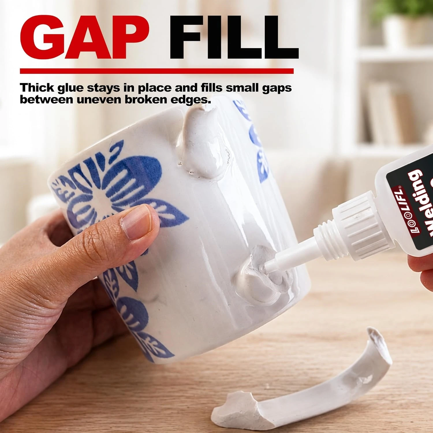 Loolifl Welding Glue 35g Super Strong Quick-Drying Glue (with Nozzle), High-Strength Transparent Fast-Drying Multi-Purpose Repair Glue, Suitable for Metal, Wood, Rubber, Porcelain, Toys