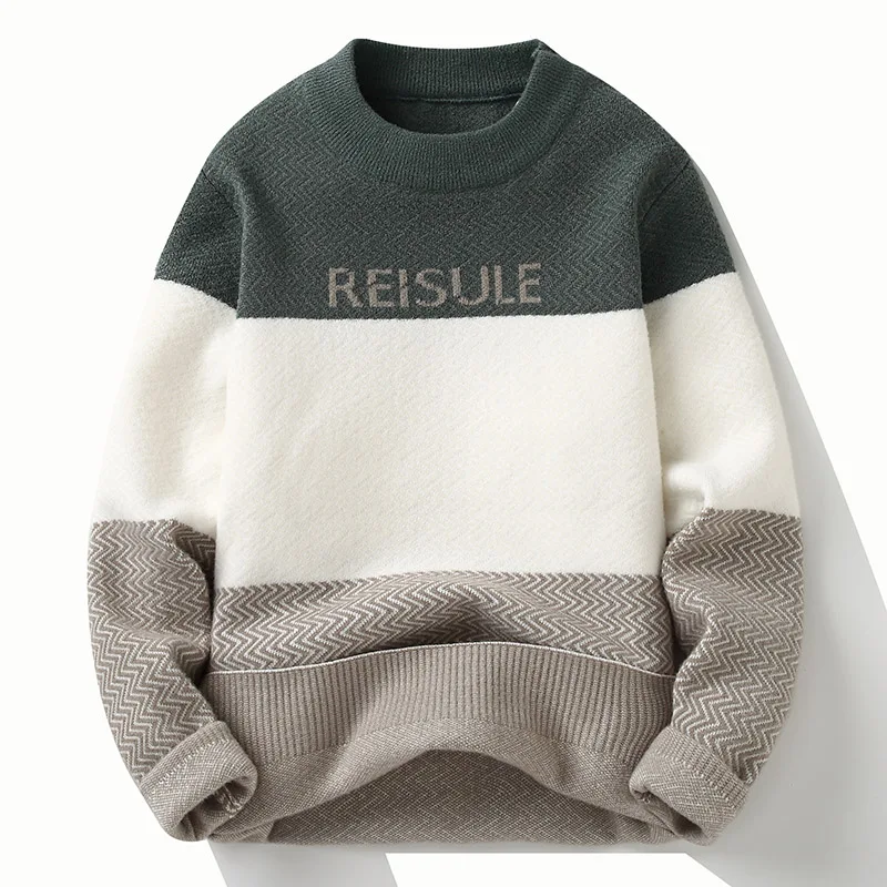 بلوفرات غير رسمية سترة رجالية للرجال ملابس للرجال ربيع الرجال قميص العرق الشارع الشهير متماسكة الخريف موضة Hombre الدافئة الصلبة