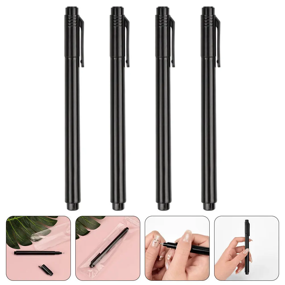 4Pcs Nail Art Painting Pens Manicure DIY Drawing Tools Nail Drawing Professional Salon Essential