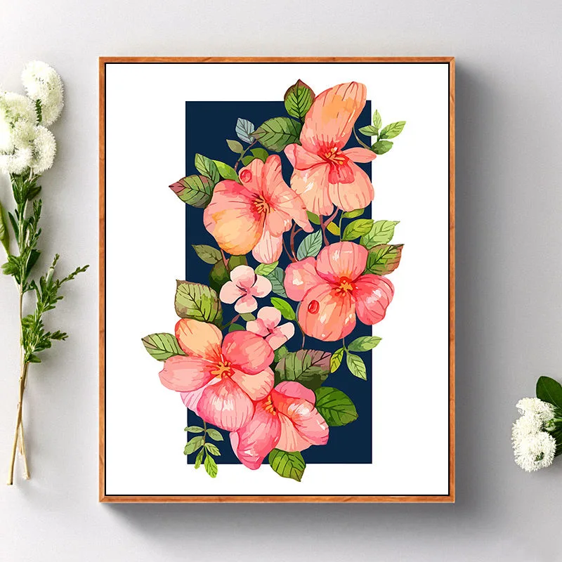 

1-0094 Spring Meadow Flowers Landscape Oil Painting Hand Painted Art