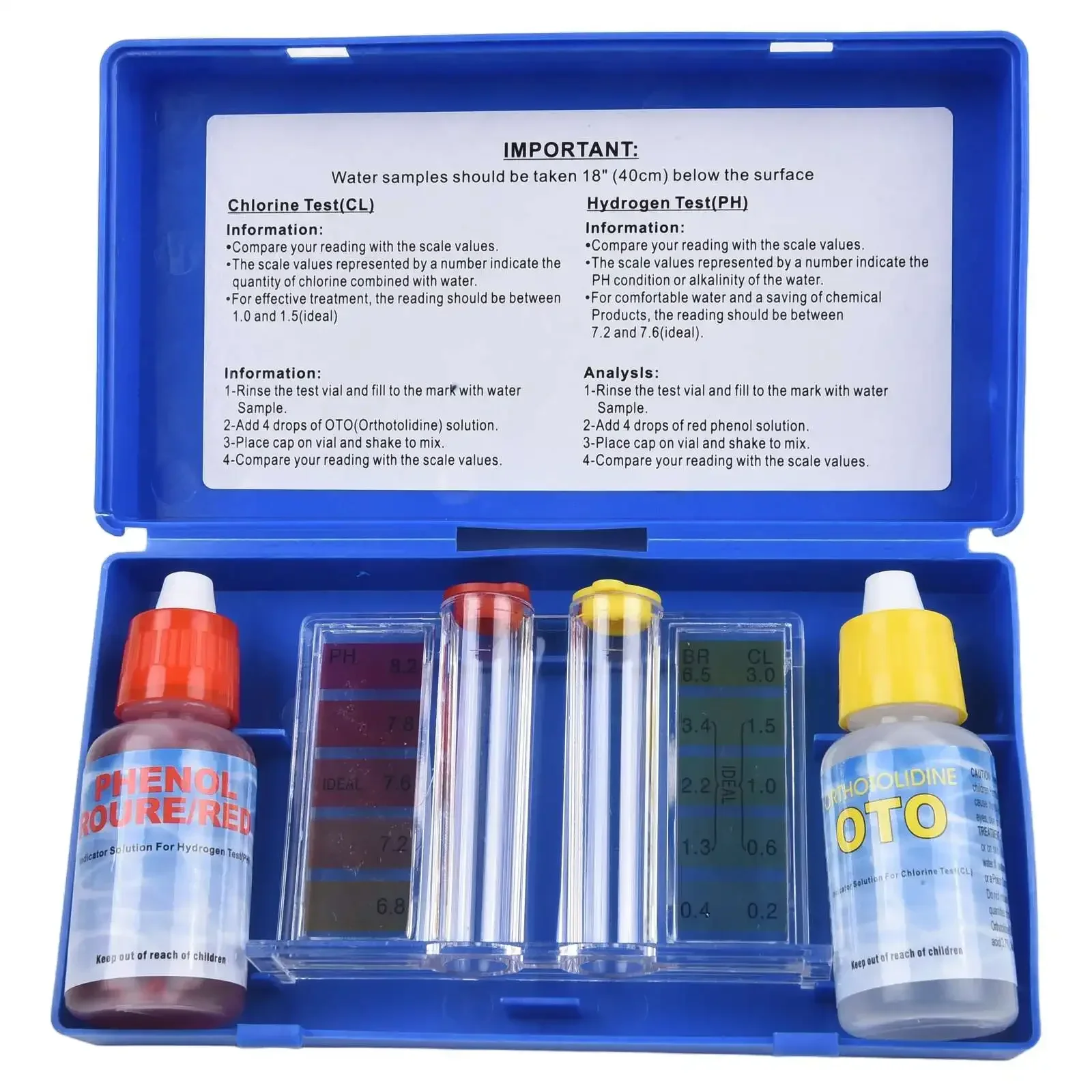 

Water PH Test Kit Quick Accurate Water Quality Tester Multipurpose Alkalinity Hardness Tester Analysis Spa Swimming Pool